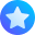 star in blue circle icon