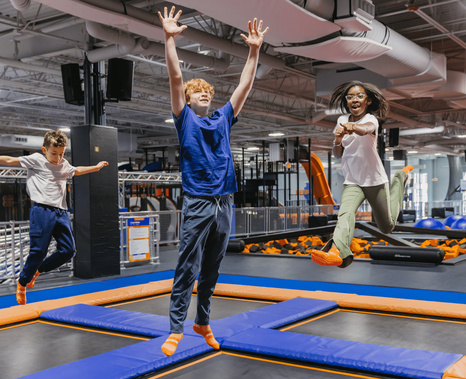 kids jumping at Sky Zone trampoline park