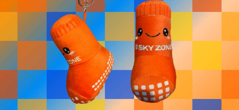 Sky Zone sock plushie