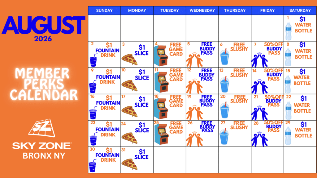 Member Perks Calendar - Bronx